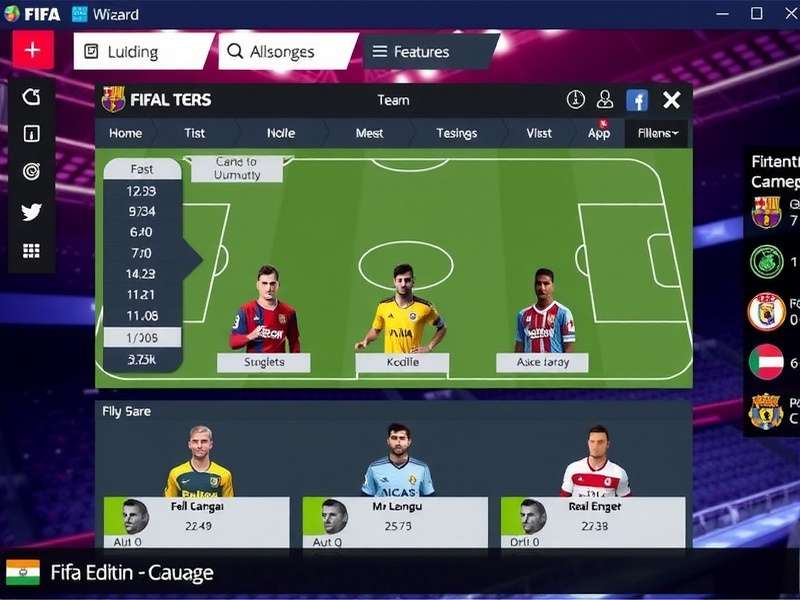 FIFA Manager Wizard Dominator team management interface